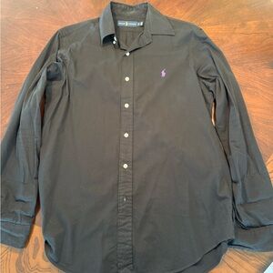 Black Men's Shirt with Purple polo Logo